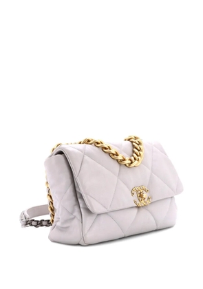 CHANEL Pre-Owned 19 Flap Bag Quilted Leather Large crossbody bag - Grey