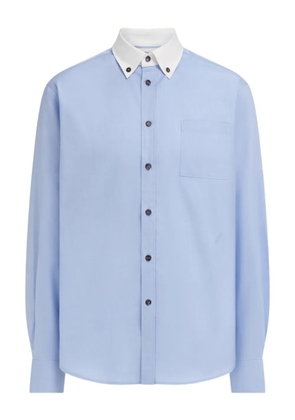 Ferragamo button-down contrasting-collar shirt - Blue