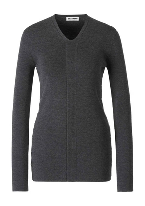 Jil Sander V-neck button-detail sweater - Grey