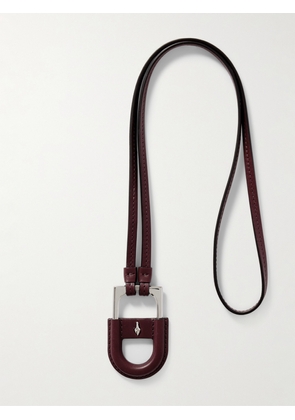 Jacques Marie Mage - Bolin Leather And Silver-tone Necklace - Burgundy - One size