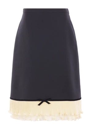Valentino Garavani pleated-trim bow skirt - Black