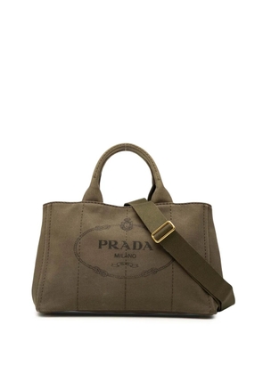 Prada Pre-Owned 2010-2025 Canvas Canapa Logo satchel - Brown