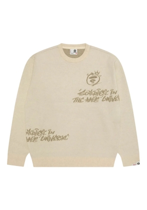 AAPE BY *A BATHING APE® crew-neck sweater - Neutrals