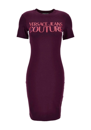 Versace Jeans Couture logo-print T-shirt dress - Purple