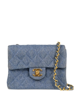 CHANEL Pre-Owned 1990 mini Classic Flap 17 shoulder bag - Blue