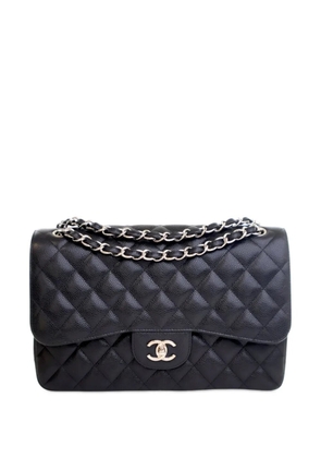 CHANEL Pre-Owned 2014 Jumbo Classic Caviar Double Flap shoulder bag - Black