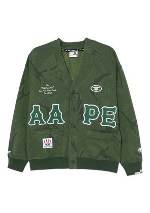 AAPE BY *A BATHING APE® logo-appliqué camouflage sweatshirt - Green