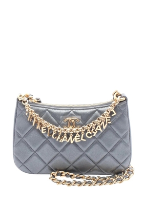 CHANEL Pre-Owned 2021-2025 CC Quilted Lambskin Charms Hobo crossbody bag - Grey