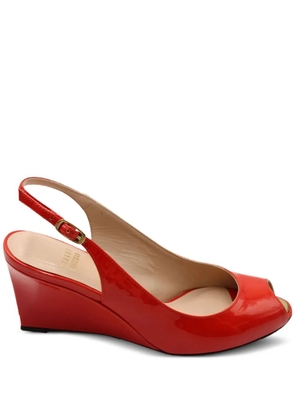 Stuart Weitzman slingback wedge sandals - Red