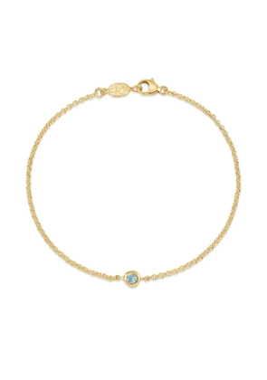 DOWER AND HALL single-aquamarine dewdrop chain bracelet - Gold