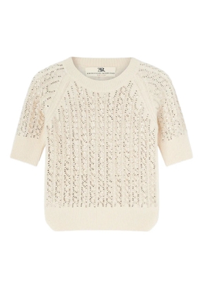 Ermanno Scervino embellished knitted T-shirt - White