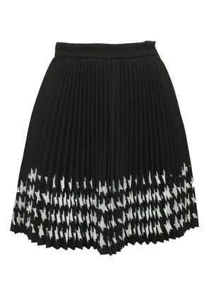 MSGM pleated houndstooth skirt - Black