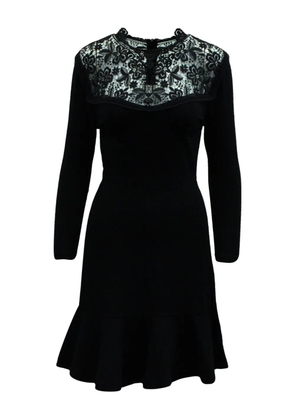 ERDEM lace-panel dress - Black