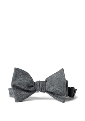 Brunello Cucinelli flannel-texture bow tie - Grey