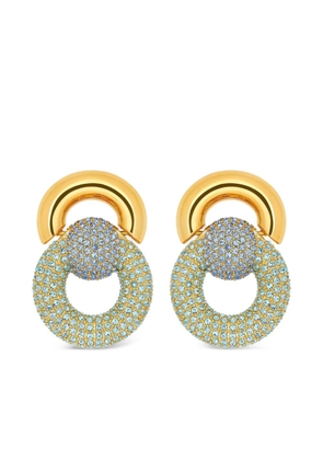 Oscar de la Renta gemstone-embellished circular earrings - Neutrals