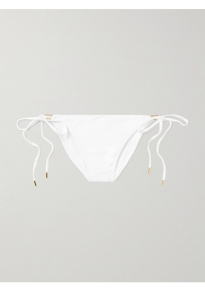Melissa Odabash - Cancun Embellished Bikini Briefs - White - UK 6,UK 8,UK 10,UK 12,UK 14,UK 16