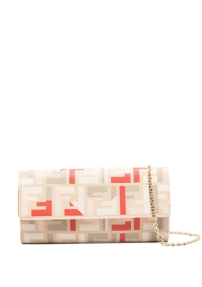 FENDI Roma FF-pattern clutch bag - Neutrals