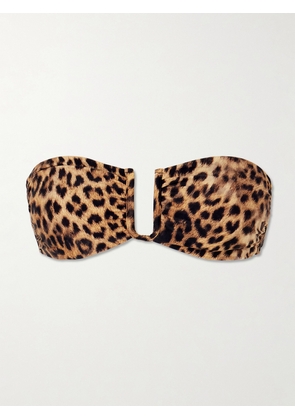 Melissa Odabash - Prague Leopard-print Bandeau Bikini Top - Brown - UK 6,UK 8,UK 10,UK 12,UK 14,UK 16