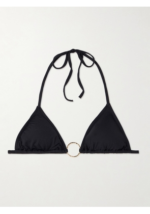 Melissa Odabash - Miami Embellished Triangle Bikini Top - Black - UK 6,UK 8,UK 10,UK 12,UK 14,UK 16