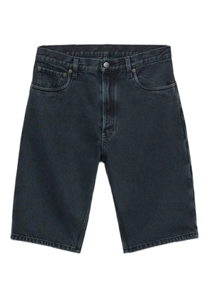 Prada over-dyed cotton denim shorts - Black