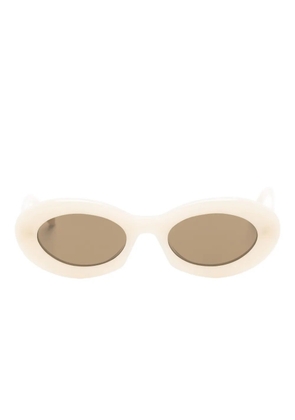 Saint Laurent Eyewear oval-frame sunglasses - White