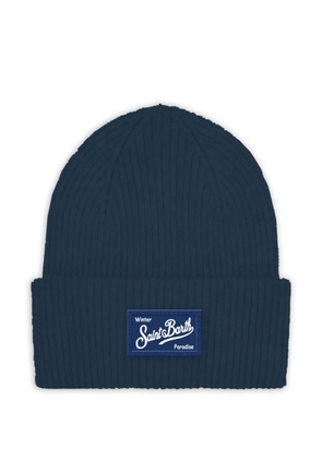 MC2 Saint Barth patch-detail beanie hat - Blue