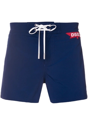 DSQUARED2 logo patch swim shorts - Blue