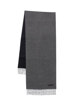 Zegna fine-checked scarf - Grey