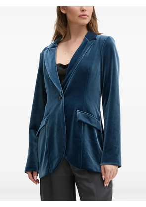 Joseph Ribkoff velvet single-breasted blazer - Blue