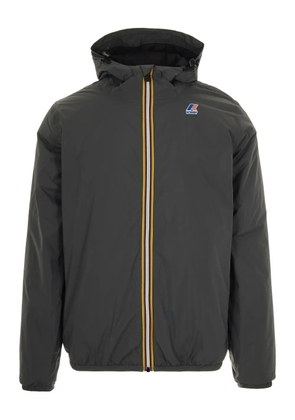 K-Way logo-print jacket - Black