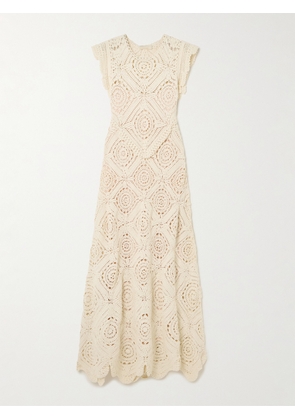 Ulla Johnson - Annalisa Crocheted Cotton Maxi Dress - Cream - x small,small,medium,large,x large