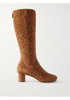 Bottega Veneta - Atomic Intrecciato Suede Knee Boots - Brown - IT37,IT38,IT39,IT40,IT41,IT42