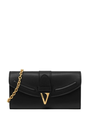 Versace V-logo chain clutch bag - Black