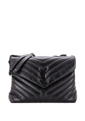 Saint Laurent Pre-Owned Loulou Matelasse Chevron Leather Medium shoulder bag - Black