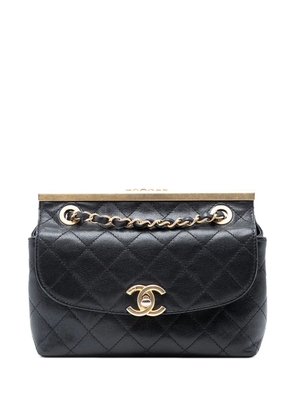 CHANEL Pre-Owned 2019 Mini CC Quilted Lambskin Flap crossbody bag - Black