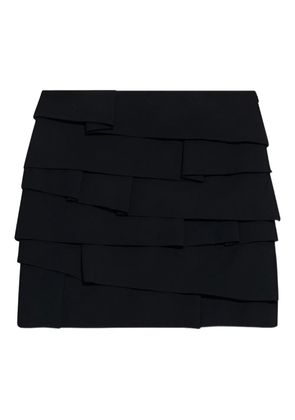 Versace layered pleated mini skirt - Black