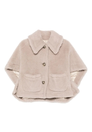 Max Mara Teddy button-up cape - Pink