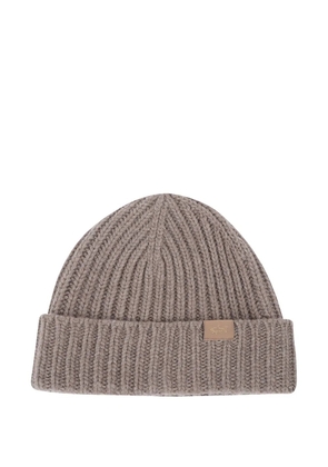 Paul & Shark ribbed beanie hat - Brown