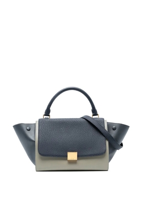 Celine Pre-Owned 2016 Medium Bicolor Leather Trapeze satchel - Blue