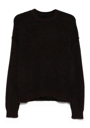 Uma Wang ribbed crew-neck sweater - Brown