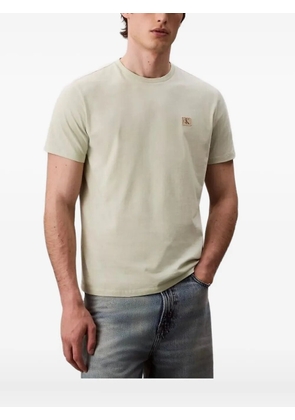 Calvin Klein logo-plaque cotton polo shirt - Green