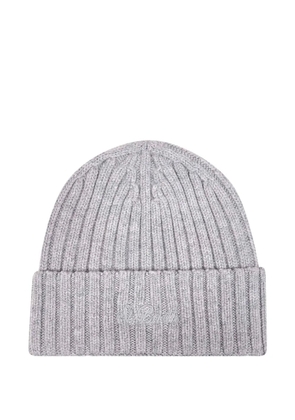 MC2 Saint Barth ribbed embroidery beanie - Grey