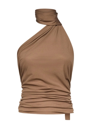Ludovic de Saint Sernin Halter draped top - Brown