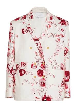 Giambattista Valli floral double-breasted jacket - Neutrals