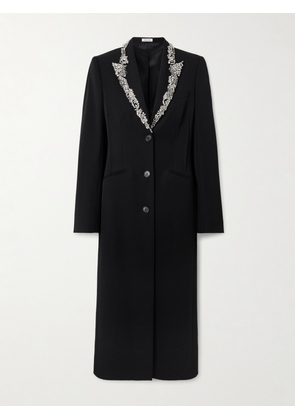 MCQUEEN - Embellished Grain De Poudre Wool Coat - Black - IT42,IT44,IT46