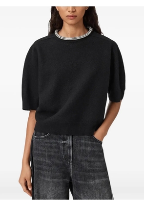 AllSaints Odell embellished short-sleeve T-shirt - Black