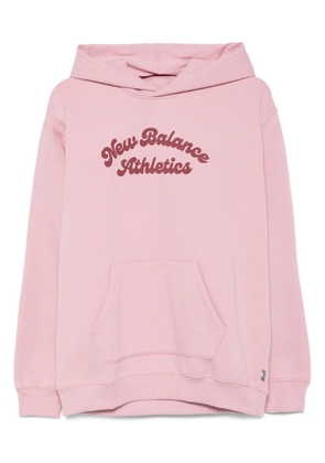 New Balance logo-print hoodie - Pink