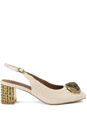 Kurt Geiger London Chelsea slingback leather pumps - Neutrals