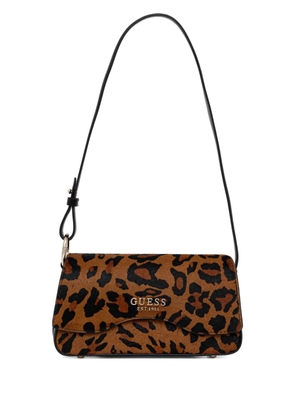 GUESS USA Domitilla leopard-print shoulder bag - Brown