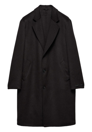 Prada single-breasted wool coat - Black